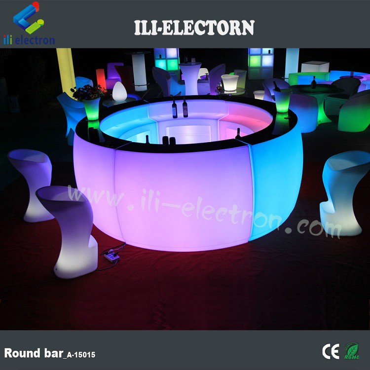new PE plastic muti-color portable commercial led illuminated bar set