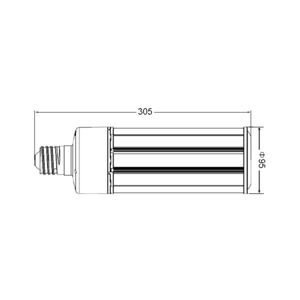 IP65 E40 Corn Led Light Bulbs 75 Watt With 400 Watt Metal Halide , 3000K-6000K CCT