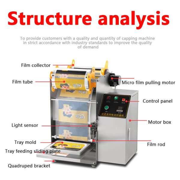 304 stainless steel small cup sealing machine Plastic Food Containers Sealing Machine