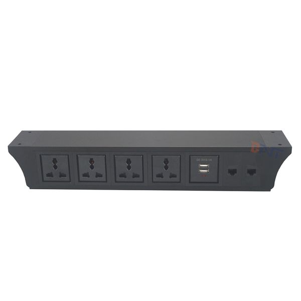 Universal AC power hang under office table power outlet with usb charger