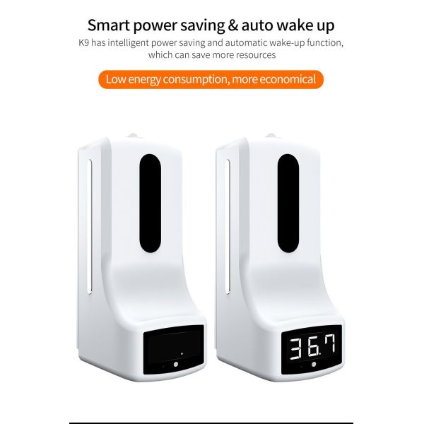 Intelligent Sensor Touchless Sanitizer Soap Dispenser Machine with Temperature Measurement,Wall Mount Soap Dispenser