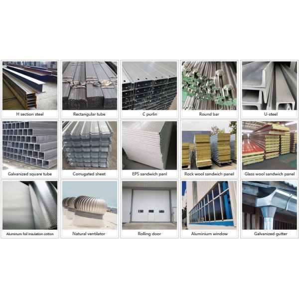 Custom Prefab Steel Warehouses Fast Construction Steel Structure Kits For Factories