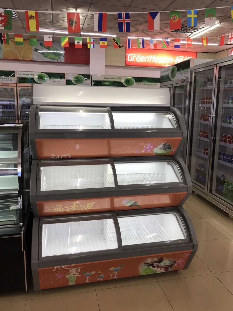 Scoop Ice Cream Display Freezer Gelato Freezer Cabinet With Stainless Steel Pan