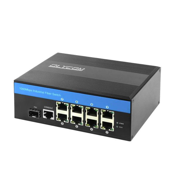 Cheap 12VDC Industrial Switch 8 Port , IM-FS180GW Protection Degree Din Rail Ethernet Switch for sale