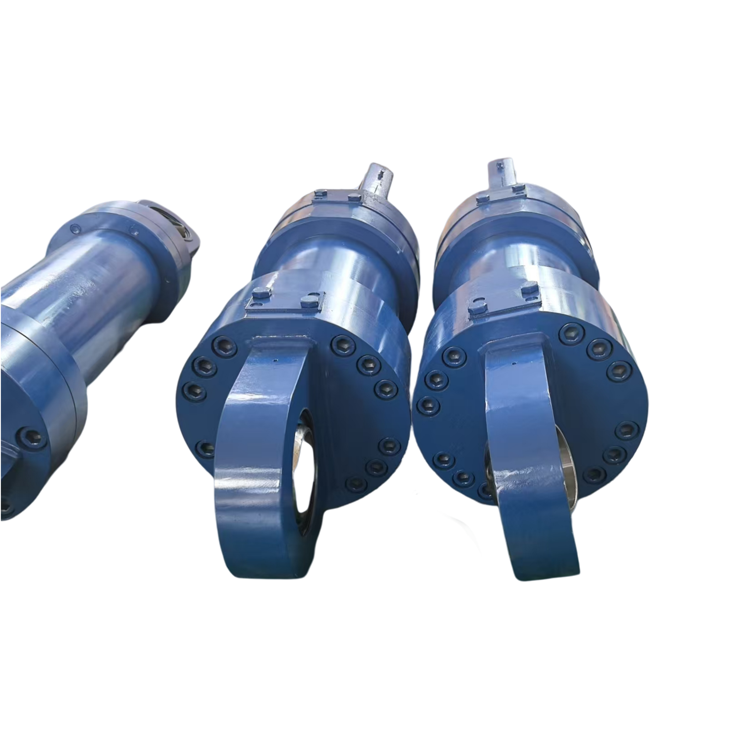 Custom Telescopic Hydraulic Cylinder 200mm Bore Hard Chrome Plated Rod