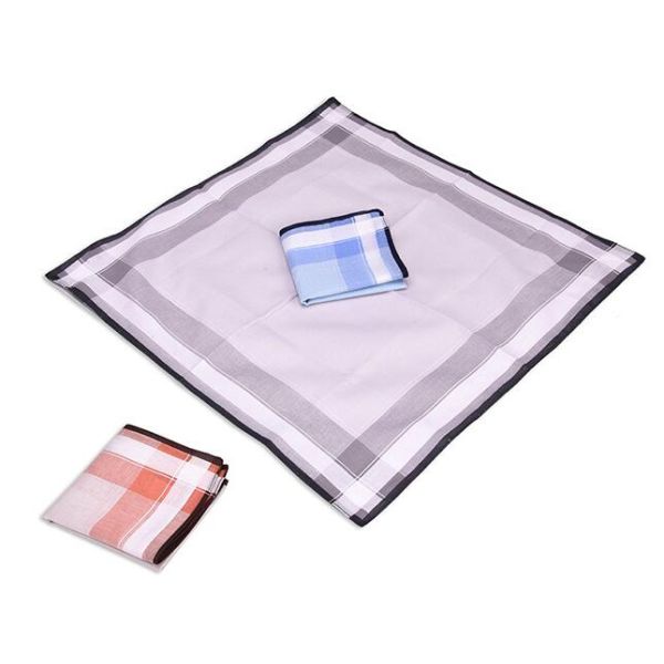 Men's blended cotton hankerchief with size 40*40cm in different patterns