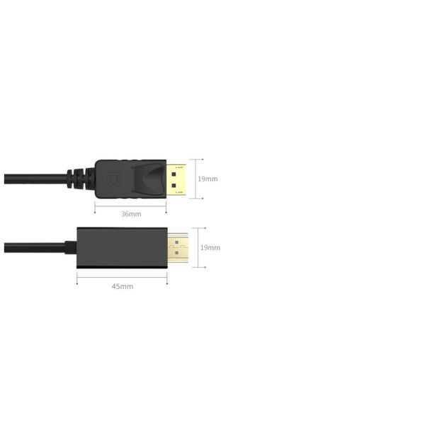 Communication PVC Jacket 5.5mm 500mm HDMI To DP Cable