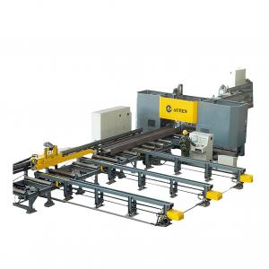 China High Speed CNC Beam Drilling And Sawing Machine Line Steel Structure Industry on sale