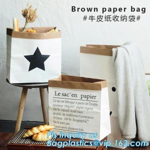 China washable paper and tyvek foldable storage sack basket, tyvek bag waterproof storage container hamper baskets bagplastics on sale