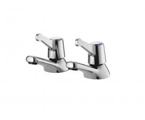 China Brass Cartridge 2 Handle Lavatory Faucet Hot Cold Water Two Handle Mixer on sale