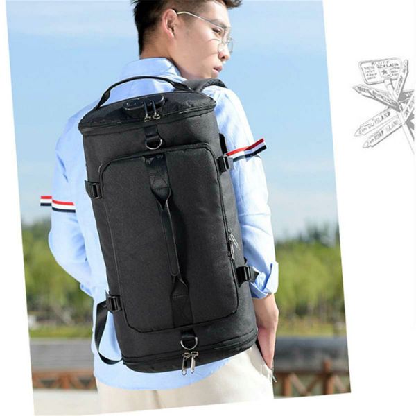 Anti Theft Zipper Open Nylon Leisure Backpack With USB Charging Port