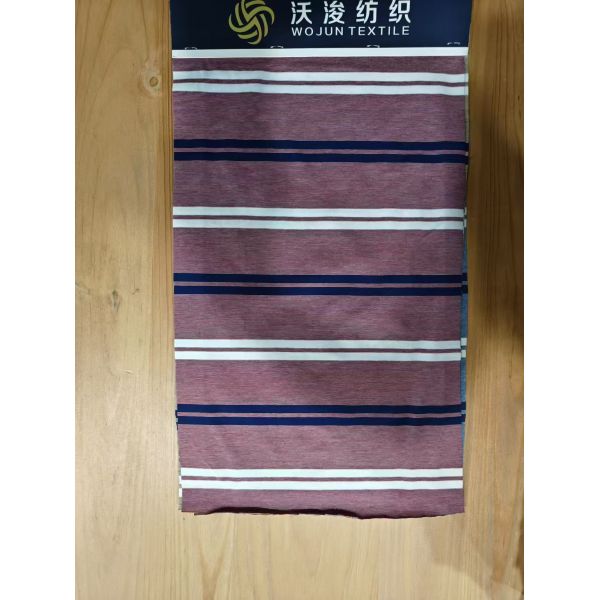 Breathable And Comfortable And Skin-Friendly Striped Material Fabric For T-Shirt