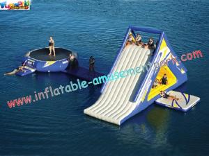 China ODM Inflatable water trampoline with slide with durable 0.9MM PVC tarpaulin material on sale
