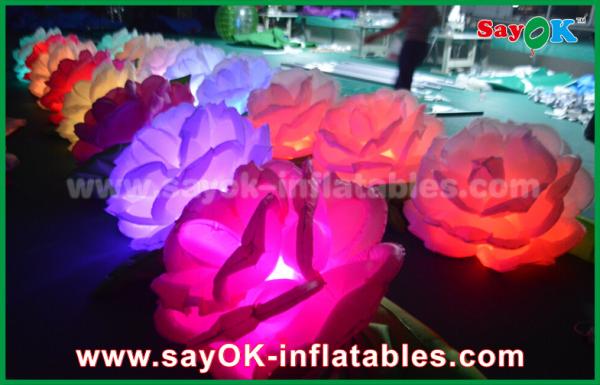 Cheap Romantic  Inflatable Lighting Decoration / LED Inflatable Flowers Chain Rose For Wedding for sale