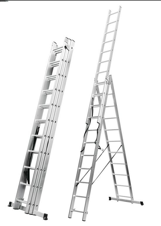 A Frame 4.1m 21 Step Foldable Extension Ladder