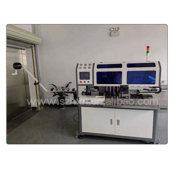 Double Head Round Sheath Multi-Core Wire Cutting Stripping Twisting Dipping Tinning Machine