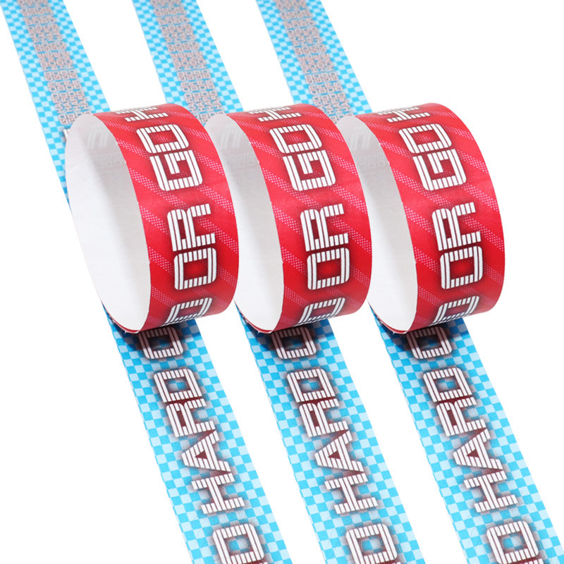 Quality Snap Closure Custom Printed Tyvek Wristbands wholesale