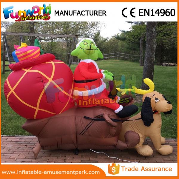 Cheap Giant Waterproof Custom Inflatables Christmas Replica Inflatable Grinch With Repair Kits for sale