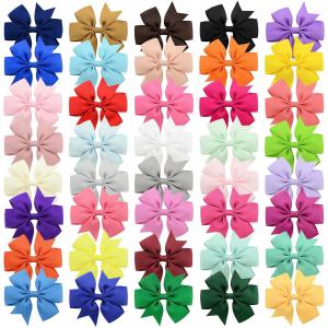 China Solid Color Grosgrain Hair Bow Girls Butterfly Kids Hairclips Hair Accessories Holiday Hairpins on sale