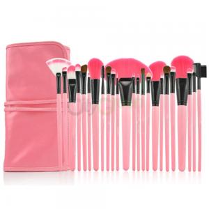 China korel girl best love pink color makeup brush set 24pcs nice girl's best gift for cosmetics on sale