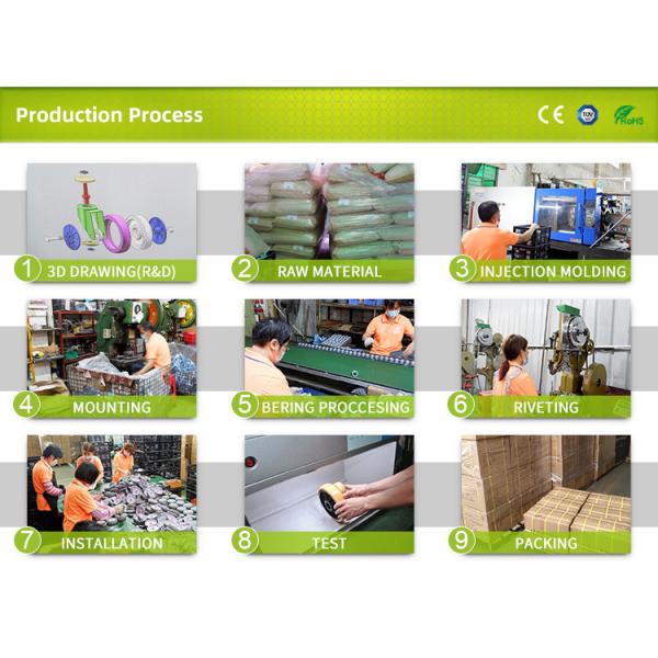 Light Duty Polypropylene Furniture Casters PP PU PVC Caster Wheel 50mm