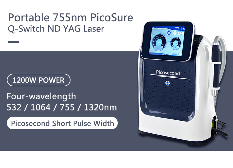 Portable Picosecond Laser Tattoo Removal Pigment Removal Q Switched nd yag Laser carbon peel Machine