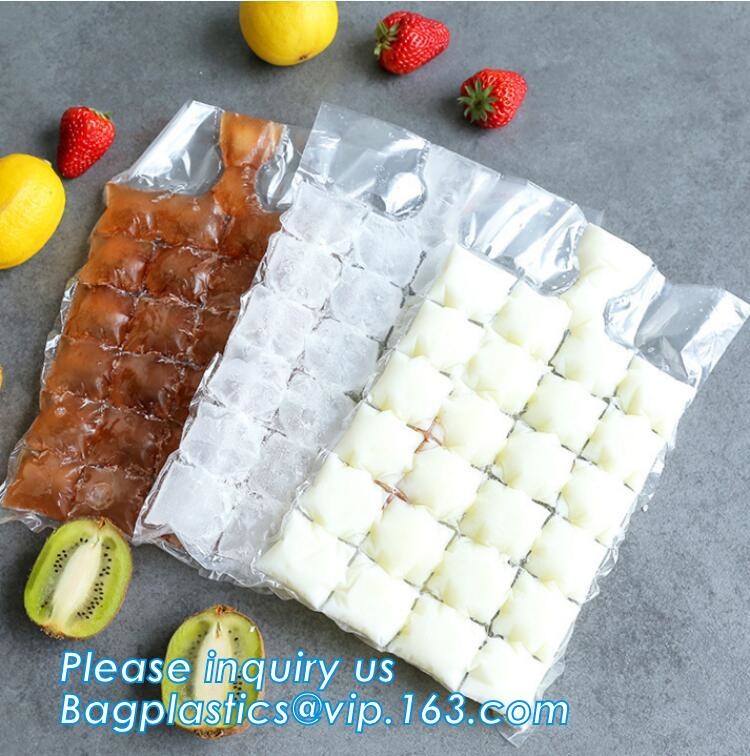 Disposable Ice Cube Tray Mold Water Injection Cocktail Makes Ice bag, self-sealing plastic disposable wine beer cooler f