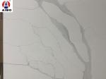 High Tenacity Calacatta white Quartz Stone Polished Surface Strong Crack