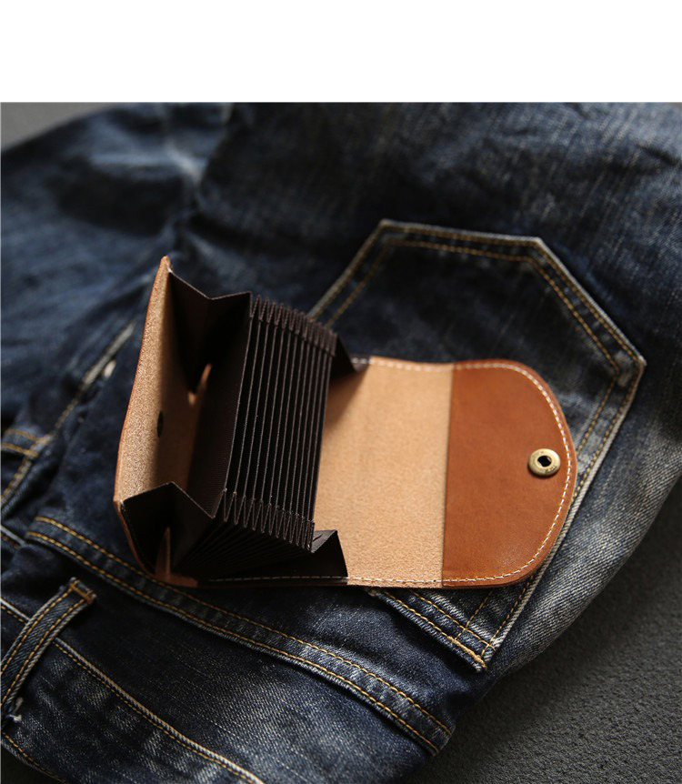 First-Layer Cowhide Buckle Wallet Men's Genuine Leather All-in-One Bag with Large Capacity