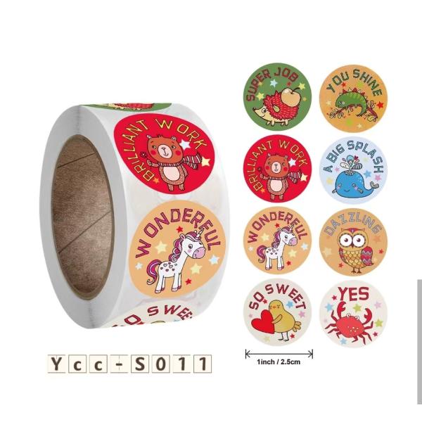 ODM Merry Christmas Printing Label Stickers Matte Lamination