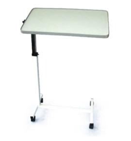 Quality Disabled Elderly Medical Adjustable Overbed Table , White Rolling Adjustable Laptop Table Over Bed wholesale
