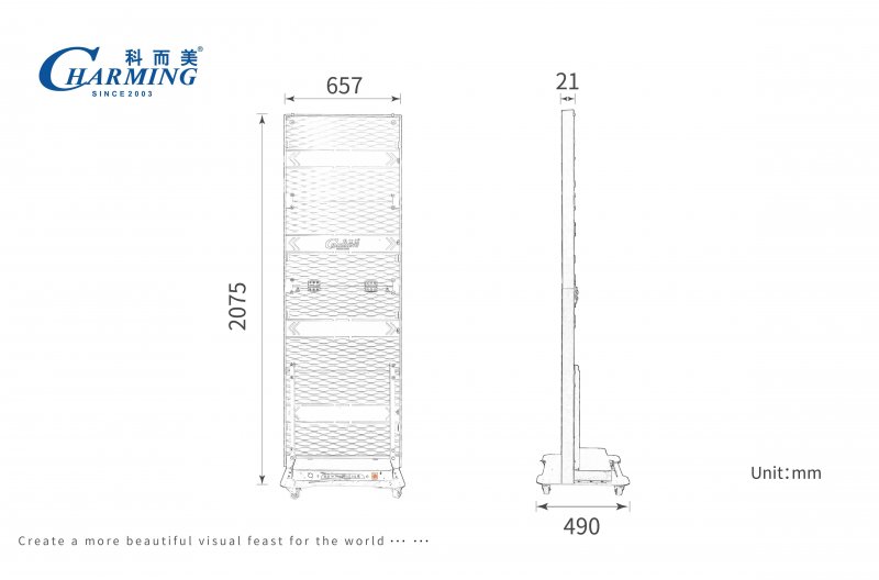 Foldable LED Poster Screen with High Refresh Rate GOB Technology and Intelligent Mobile Control