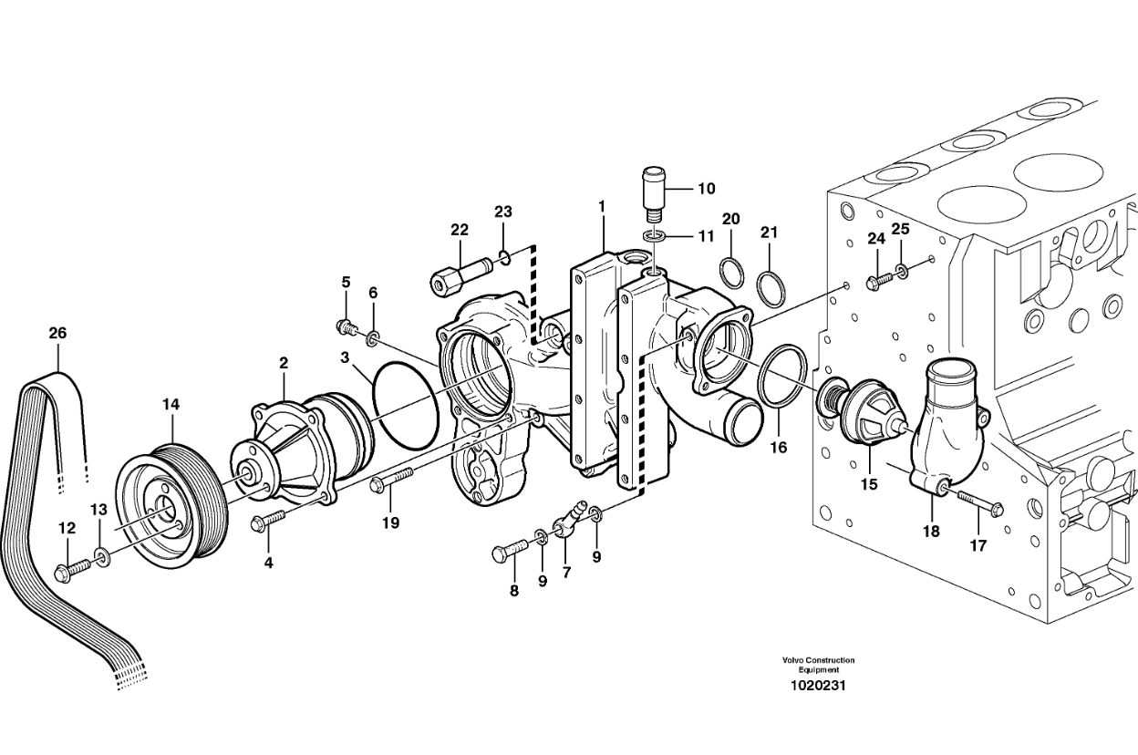 VOE20459960 20459960 Pulley Excavator Engine Parts Fit For EC160B EC160C EC210B