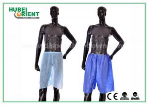 Quality Blue Non Woven Men Silk Boxer Shorts For Spa Massage / Hair Saloon , Free Sample wholesale