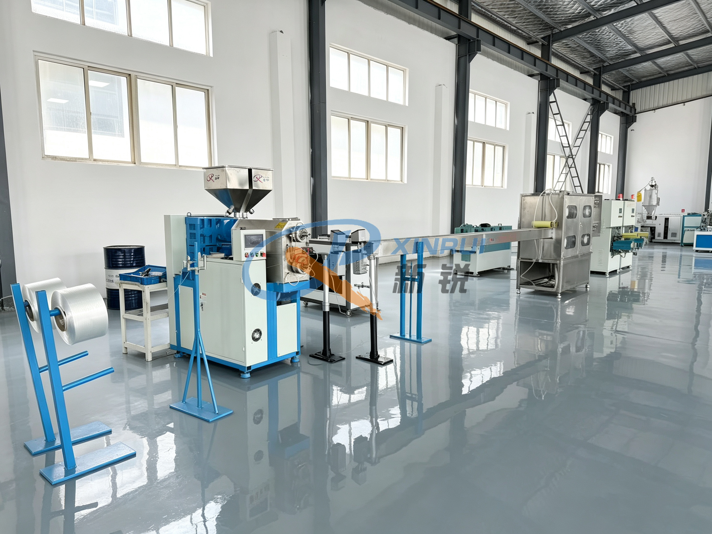Single Double Color High Speed PVC Coating Yarn Polyester Yarn Making Machine For Curtain