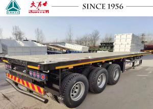 China 3 Axle Aluminum Flatbed Semi Truck Trailer 40ft on sale