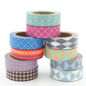 China Coloring Narrow Washi Paper Tape , Removable Decorative Tape Fit Artwork on sale
