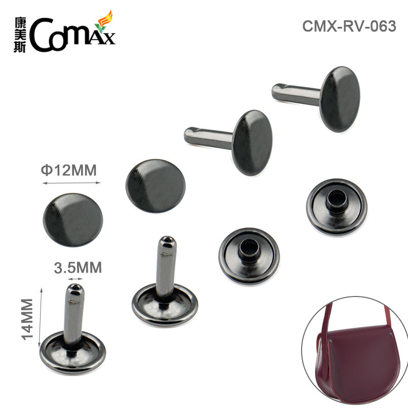Directly Sell Metal Handbag Double Cap Rivet with 2mm Shank Diameter