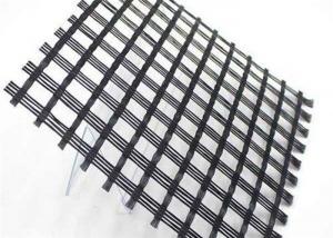 China Bitumen Road Repair Biaxial Yarn Glass Fiber Geogrid Length 100m on sale