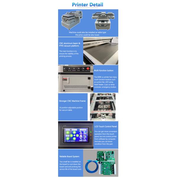 High-Accuracy 6090 UV Flatbed Printer LED CCD Visual Positioning Automatic UV Ink Machine for Glass Board Printing 1-Year