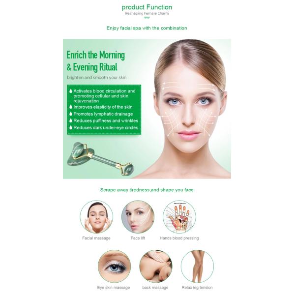 Original Dongling Stone Whitening Face Jade Rollers 14.5cm Length