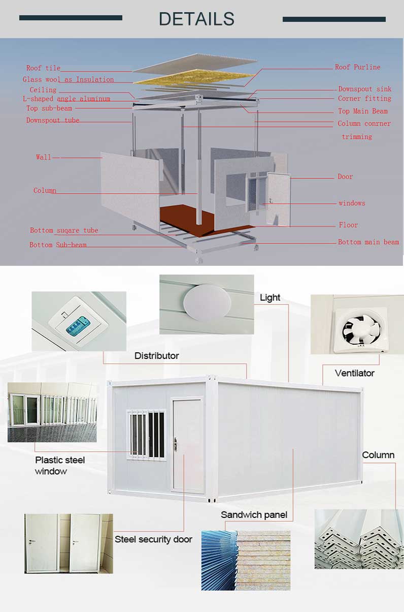 Zontop Double Stories Design Customized Size Modern House Prefabricated Temporary Modular Home