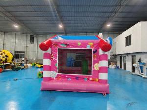 Quality EN14960 Commercial Inflatable Bounce House Candy Themed PVC 3x3m Inflatable Jumping Castle Little Bounce House wholesale