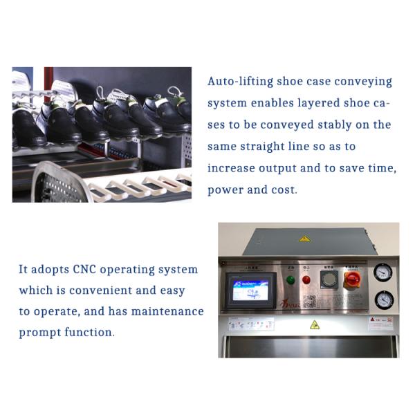 Channel Type Vacuum Shoe Chiller Machine 3370*1450*2380mm Shoe Making Machine