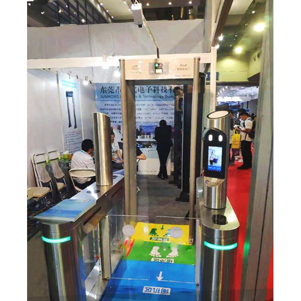 Metal Detector System Walk Through Temperature Scanner With Face Recognition Camera
