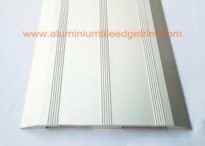 China Matt Silver Aluminium Floor Trims Joint Strips , Floor Tile Trim Covering 80mm Width on sale
