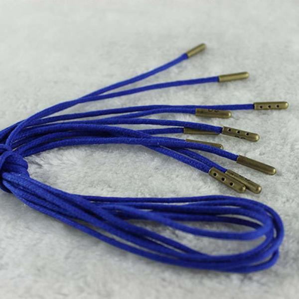 Home Textile Drawstring Cord 5mm Braided Cotton Cord Blue Purple