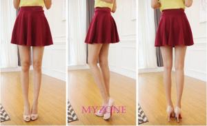 Quality Hot Sexy Women High Waist Plain Skater Flared Pleated Casual Cotton Mini Skirt wholesale