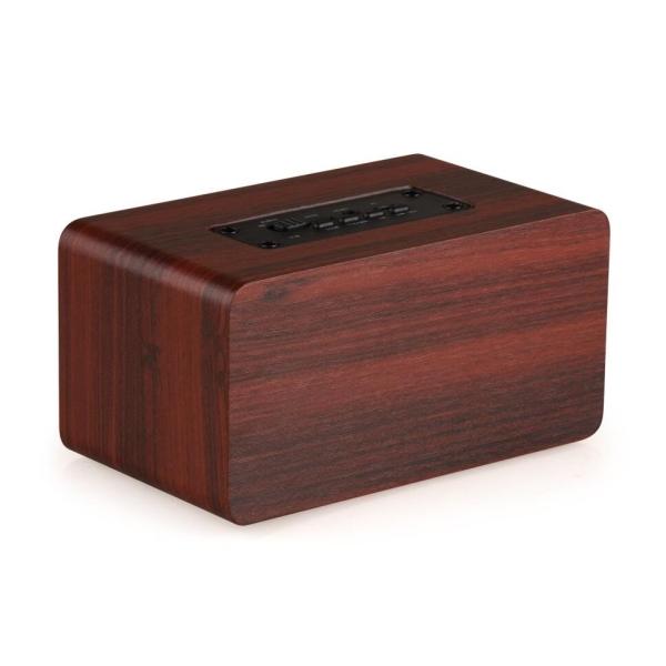 Retro Wood Bluetooth Speaker Wireless Speaker Support AUX TF Card for Smartphone