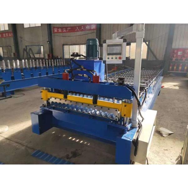 Galvanized Corrugated Roof Roll Forming Machine 0.3 - 0.8mm Thinckness